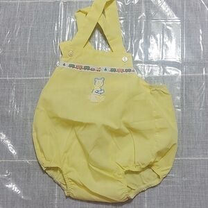 Vintage yellow short overalls
